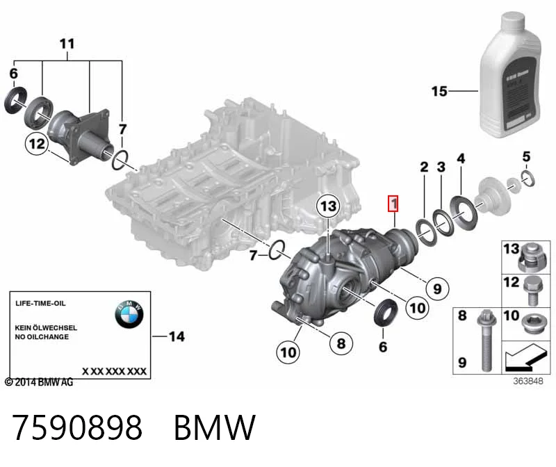 7590898 BMW Reductor delantero