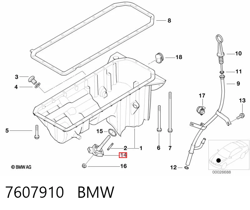 7607910 BMW Sensor de nivel de aceite