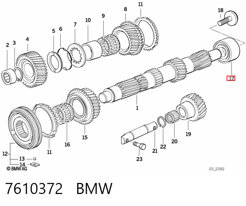7610372 BMW Acoplamiento elástico del cardán