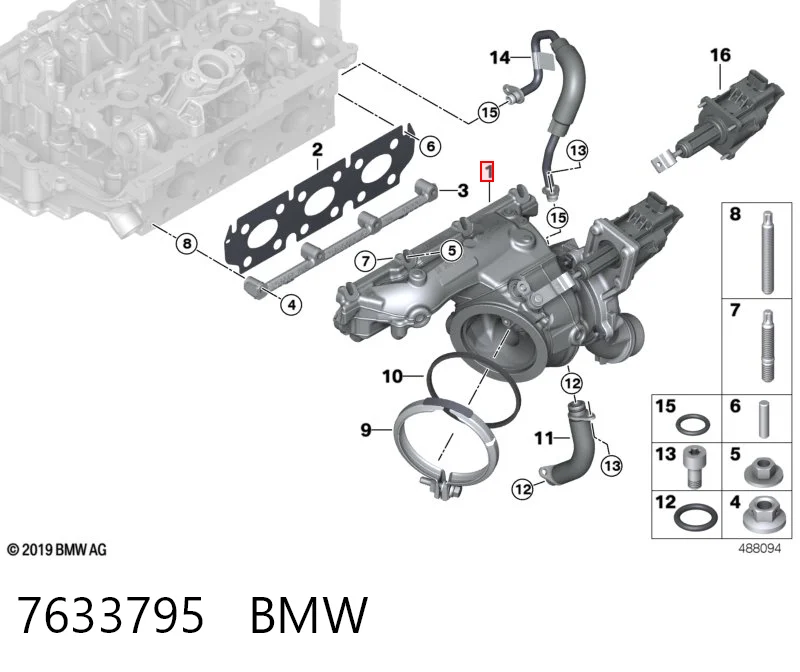 7633795 BMW Turbo para motor