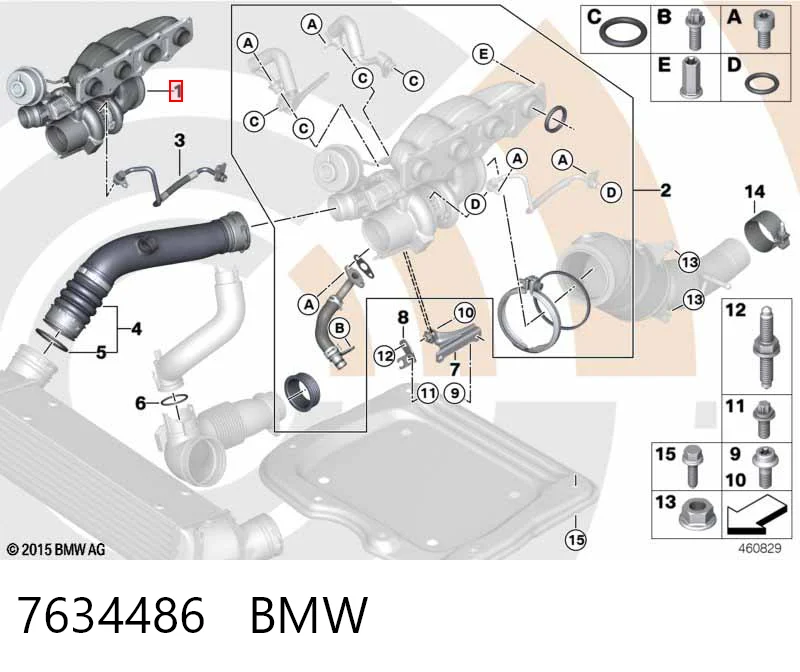 7634486 BMW Turbo para motor