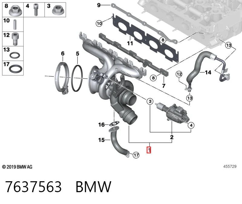 7637563 BMW Turbo para motor