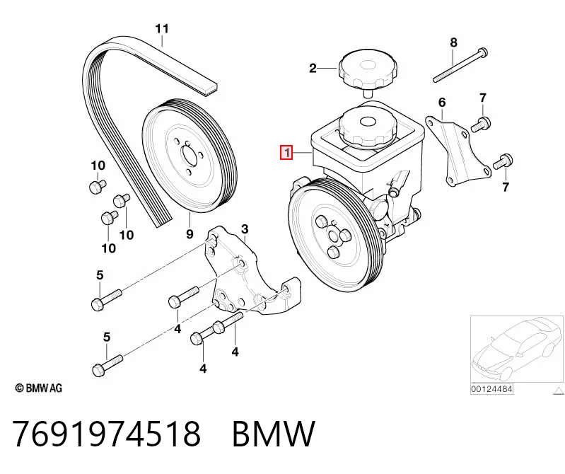 7691974518 BMW Bomba hidráulica de dirección
