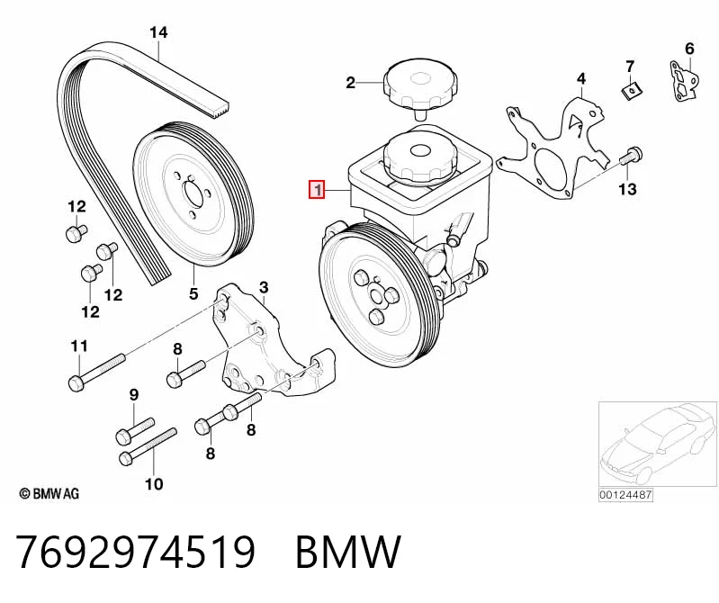7692974519 BMW Bomba hidráulica de dirección