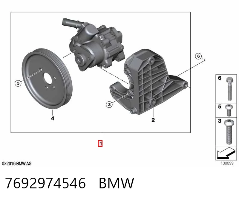 7692974546 BMW Bomba hidráulica de dirección