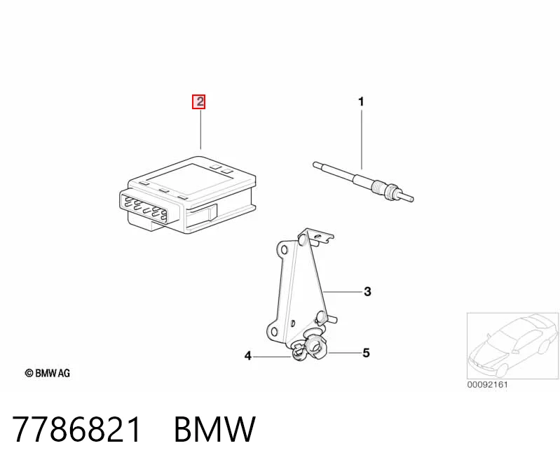 7786821 BMW Relé de bujías incandescentes