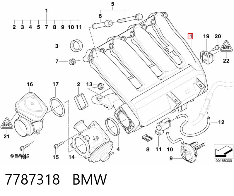 7787318 BMW Colectores de admisión