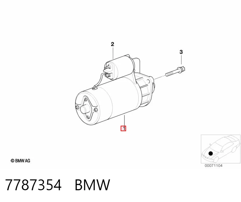7787354 BMW Arranque motores