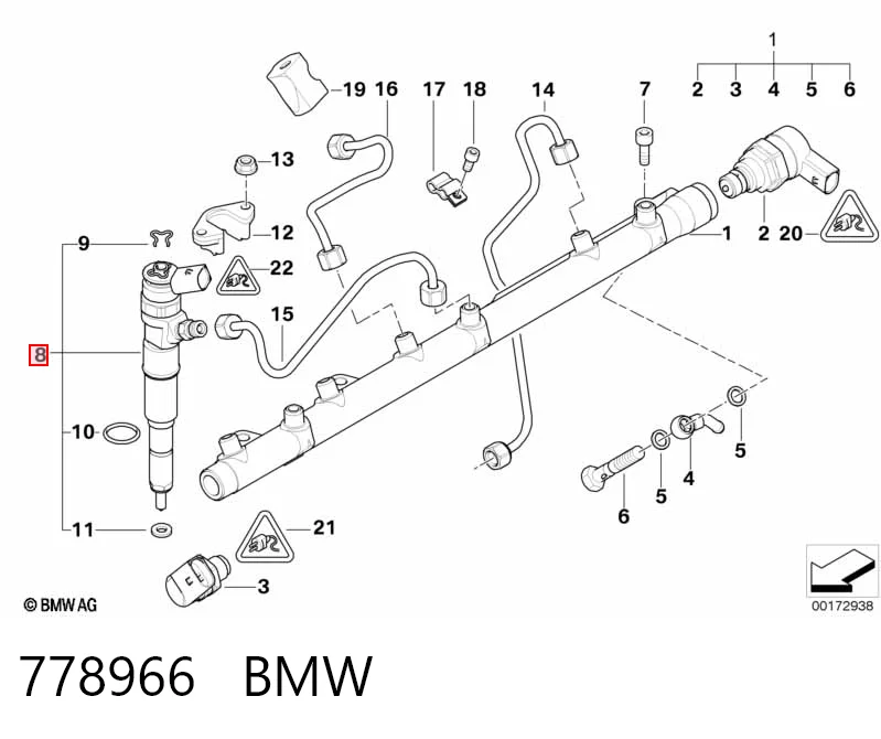 778966 BMW Inyector de combustible