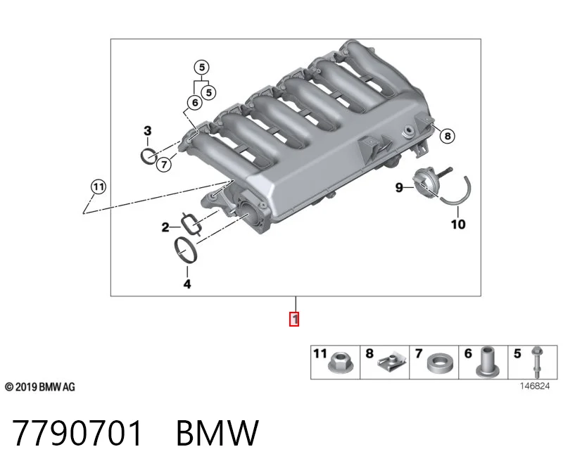 7790701 BMW Colectores de admisión