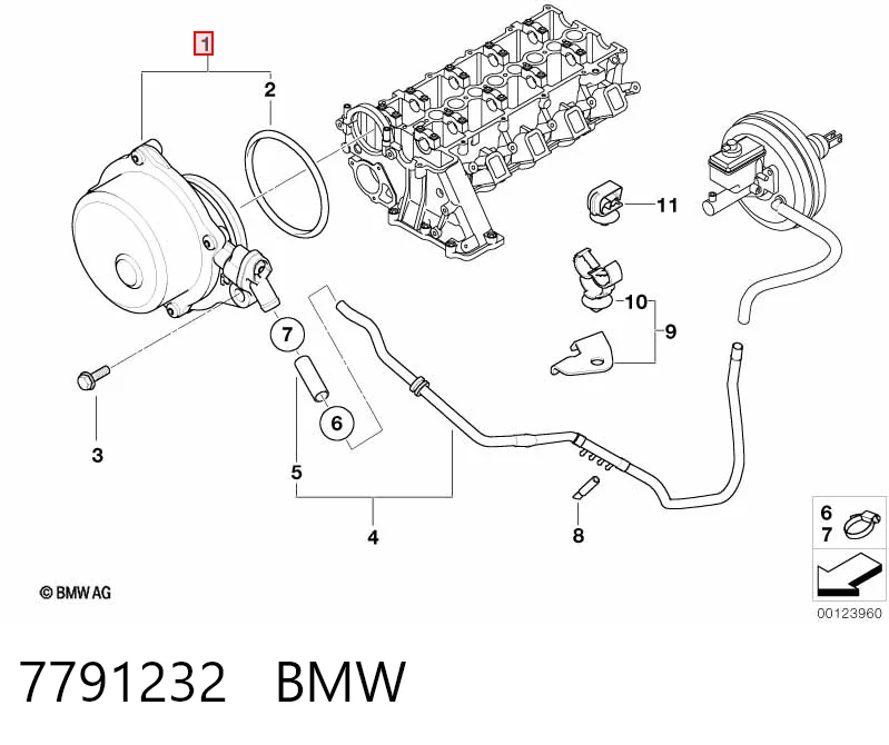 7791232 BMW Bomba de vacío de frenado