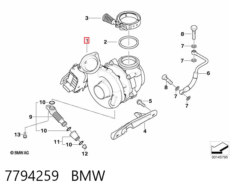 7794259 BMW Turbo para motor