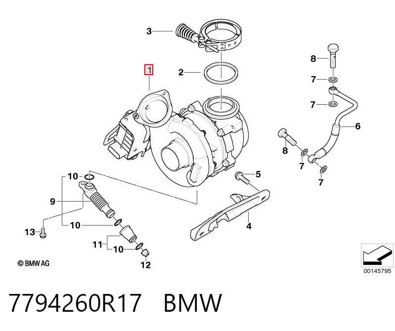 7794260R17 BMW Turbo para motor