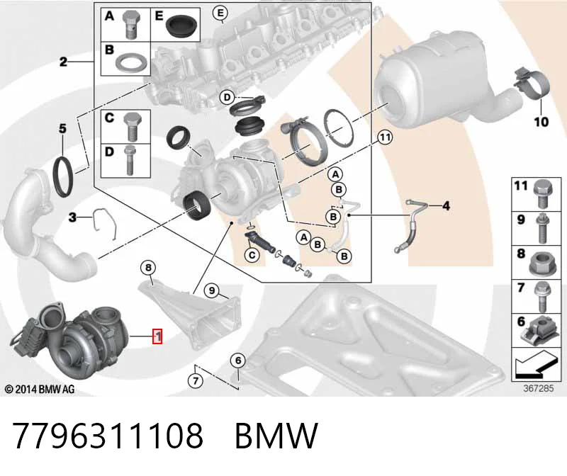 Turbocompresor 7796311108 BMW