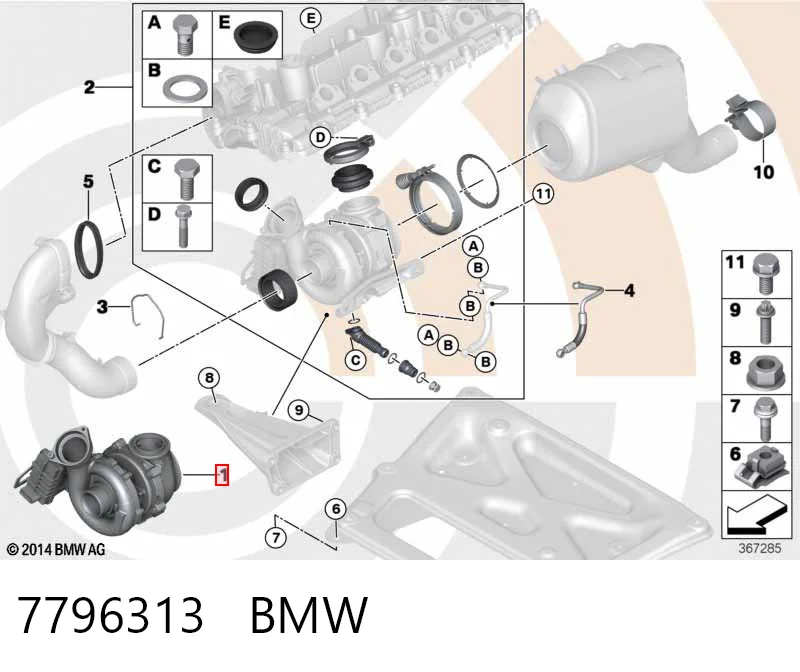 7796313 BMW Turbo para motor