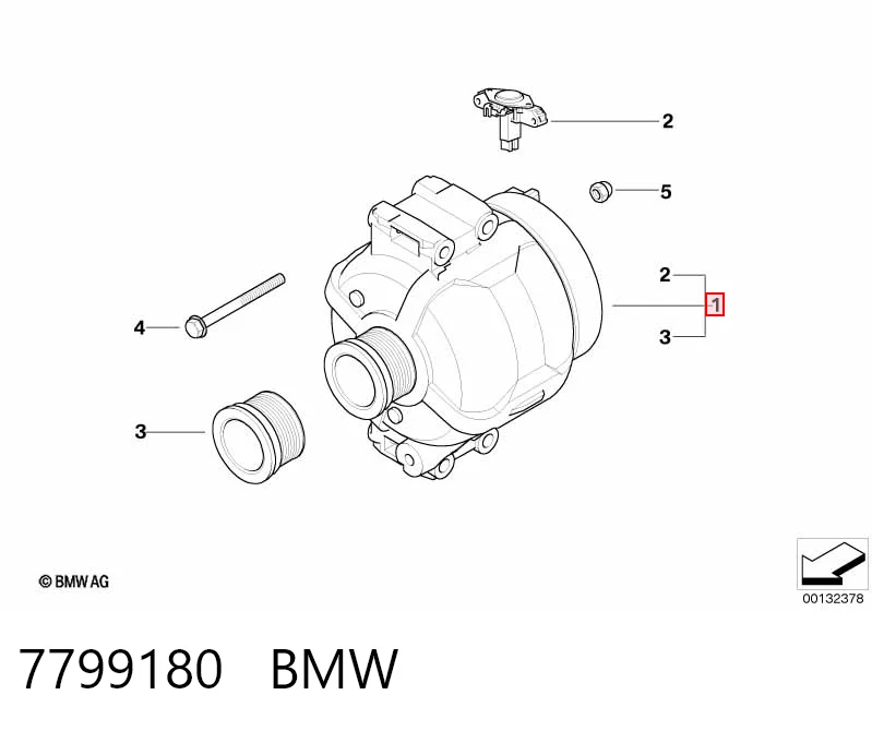 7799180 BMW Alternador de coche