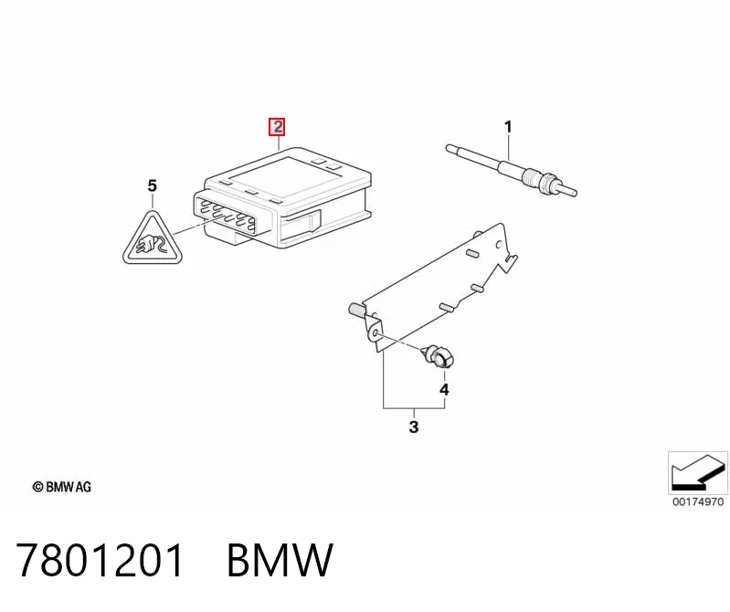 7801201 BMW Relé de bujías incandescentes