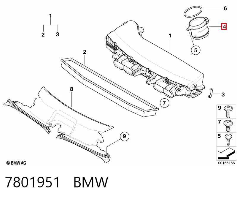 7801951 BMW Sensor de flujo de aire
