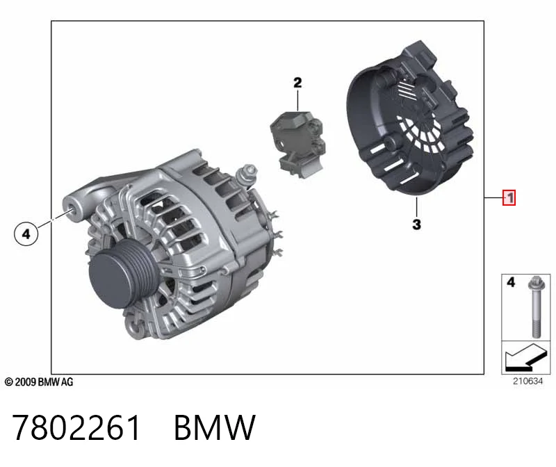 7802261 BMW Alternador de coche