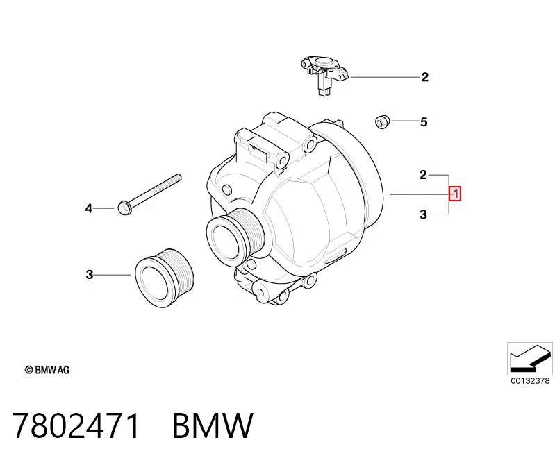 7802471 BMW Alternador de coche