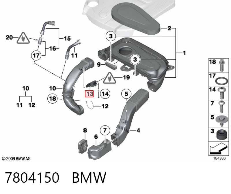 7804150 BMW Sensor de flujo de aire