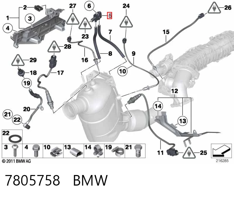 7805758 BMW Sensor De Presion Del Colector De Admision