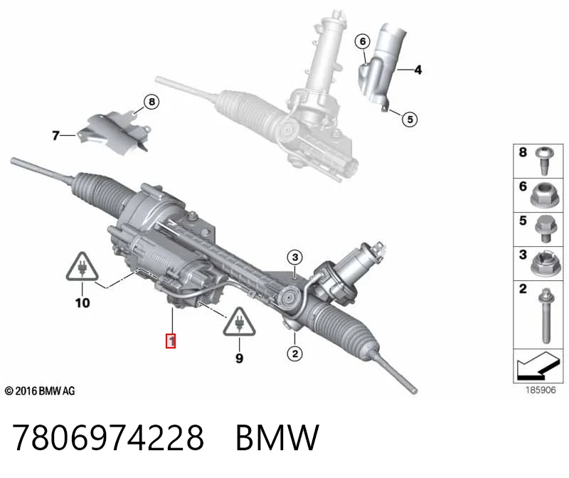 7806974228 BMW Cremallera caja de direccion