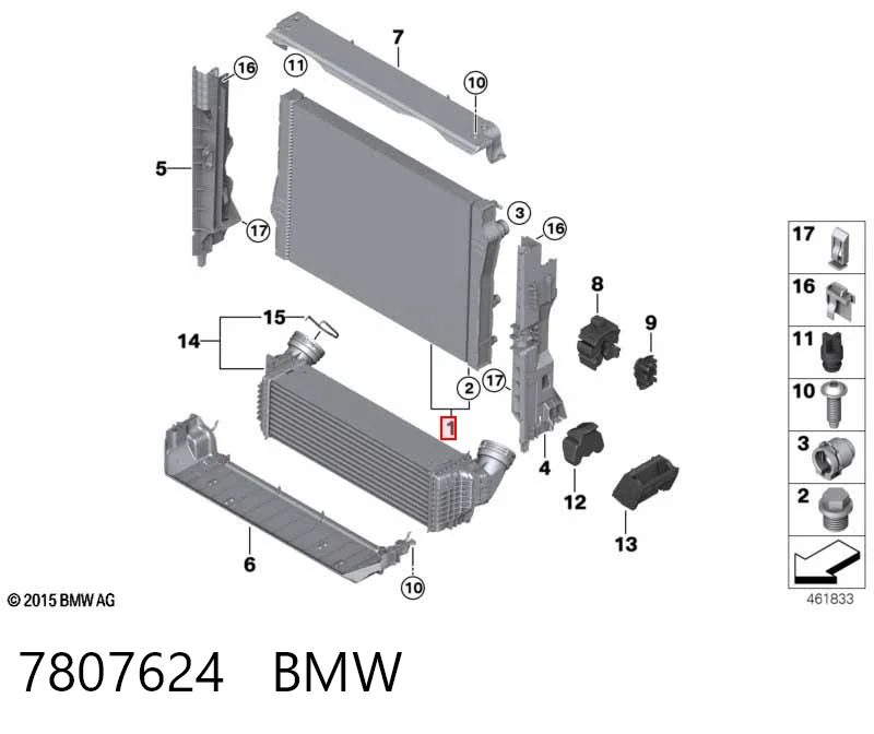 7807624 BMW Refrigeración del motor