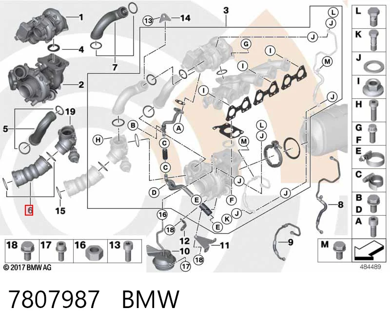 7807987 BMW Manguera del intercooler