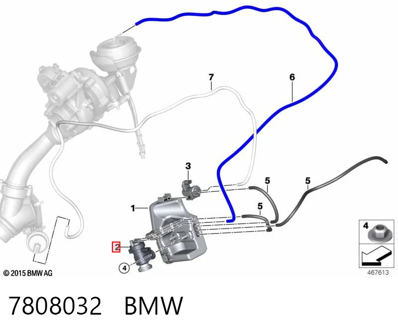 7808032 BMW Válvula solenoide de control de presión de sobrealimentación