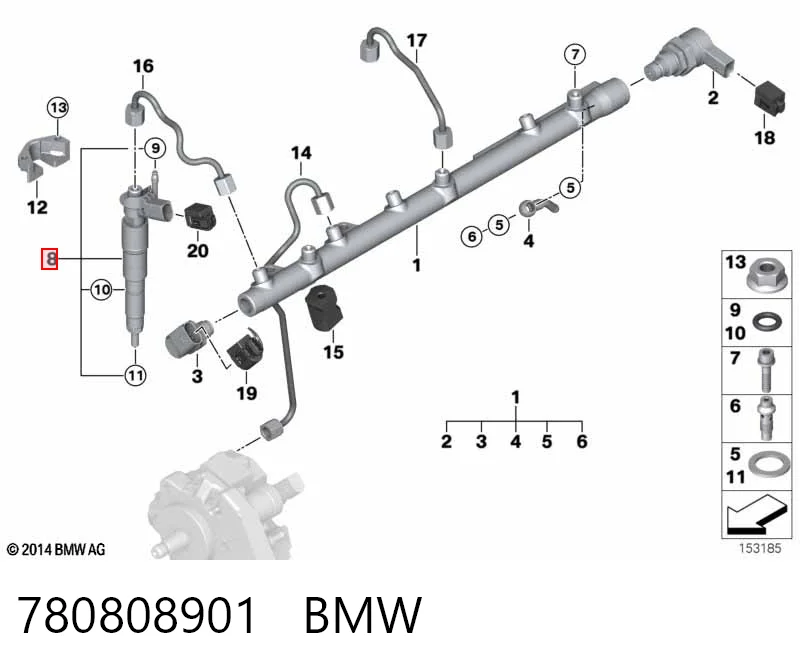 780808901 BMW Inyector de combustible