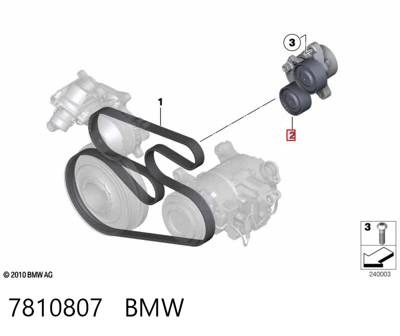 7810807 BMW Tensor de correa de alternador