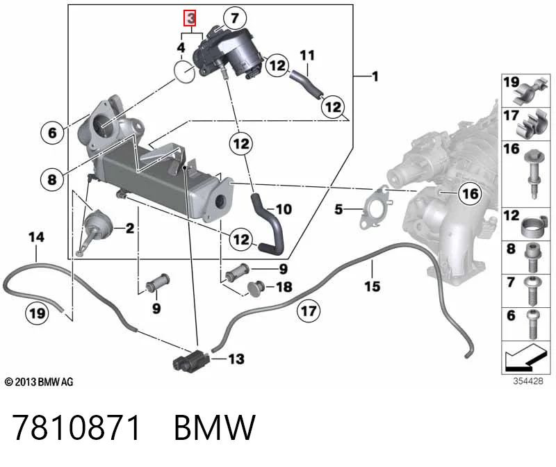 7810871 BMW Válvula EGR