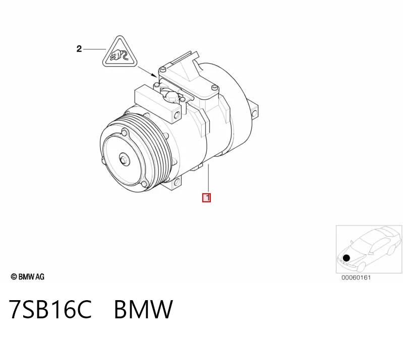 7SB16C BMW Compresor climatizador