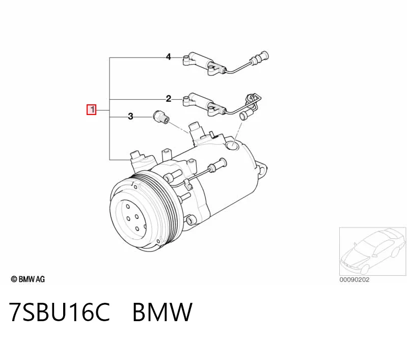 7SBU16C BMW Compresor climatizador