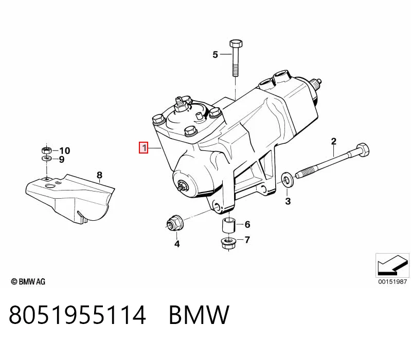 Caja de dirección para BMW 5  E34