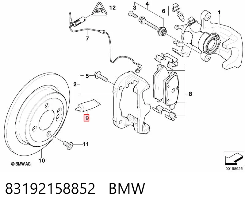 Grasa para sistemas de frenos BMW 83192158852