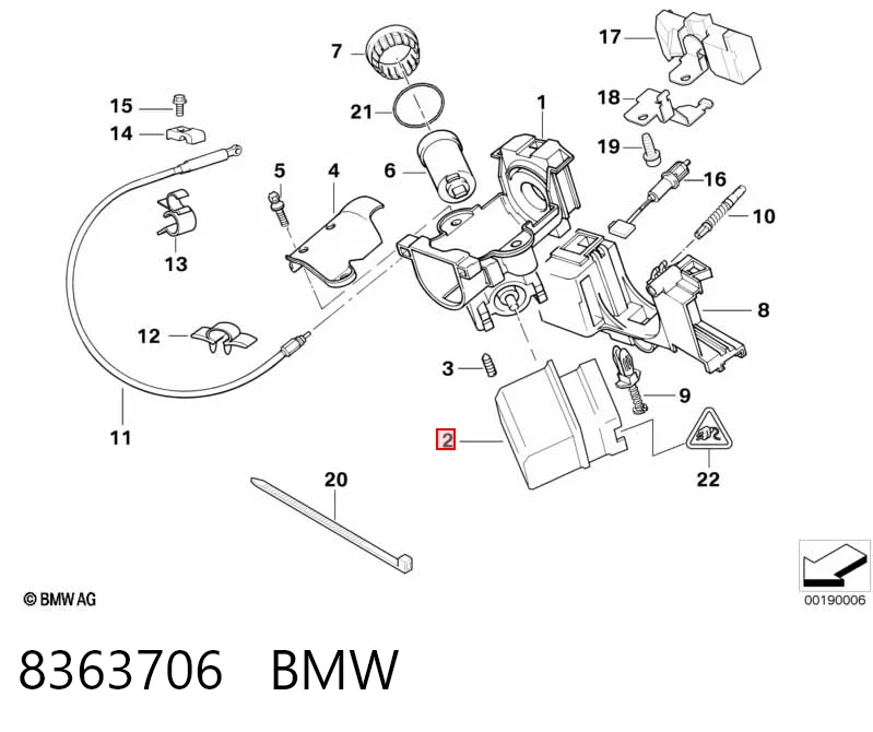 8363706 BMW Conmutador de encendido