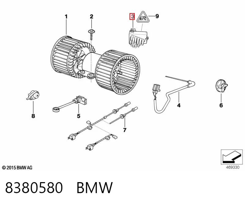 8380580 BMW Resistencia de calefacción