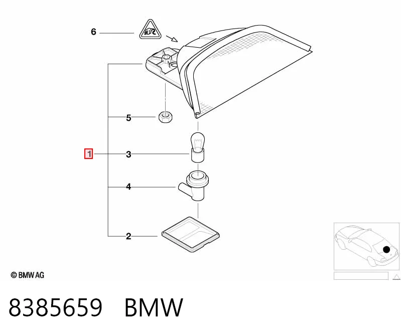 Lampara de luz de freno adicional  BMW 5 sedán (E39) (1995 - 2003) precio, desde 56,63 EUR