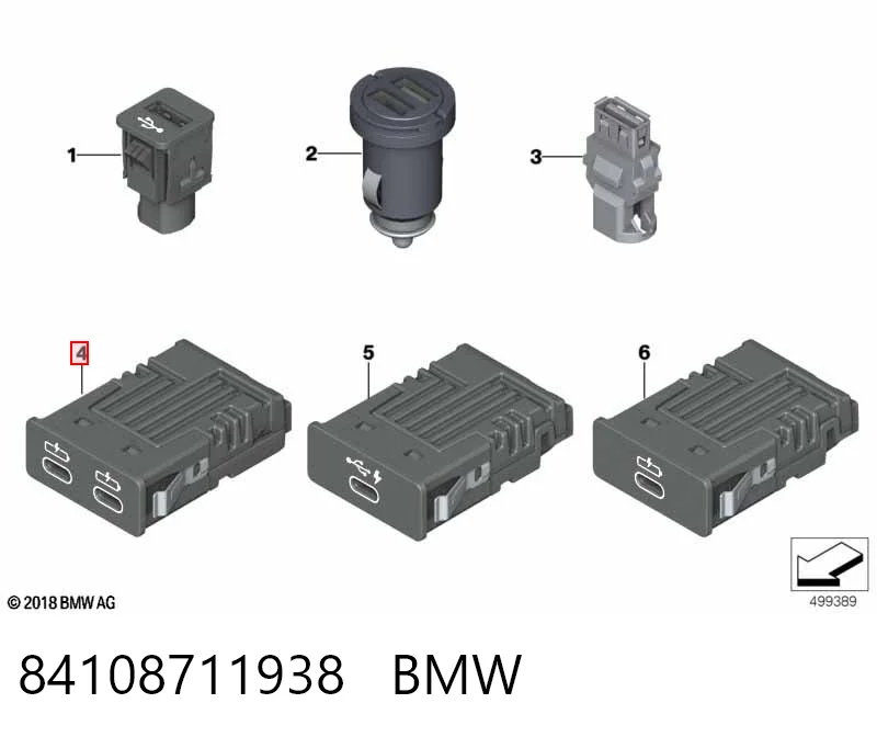 84108711938 BMW Concentrador USB