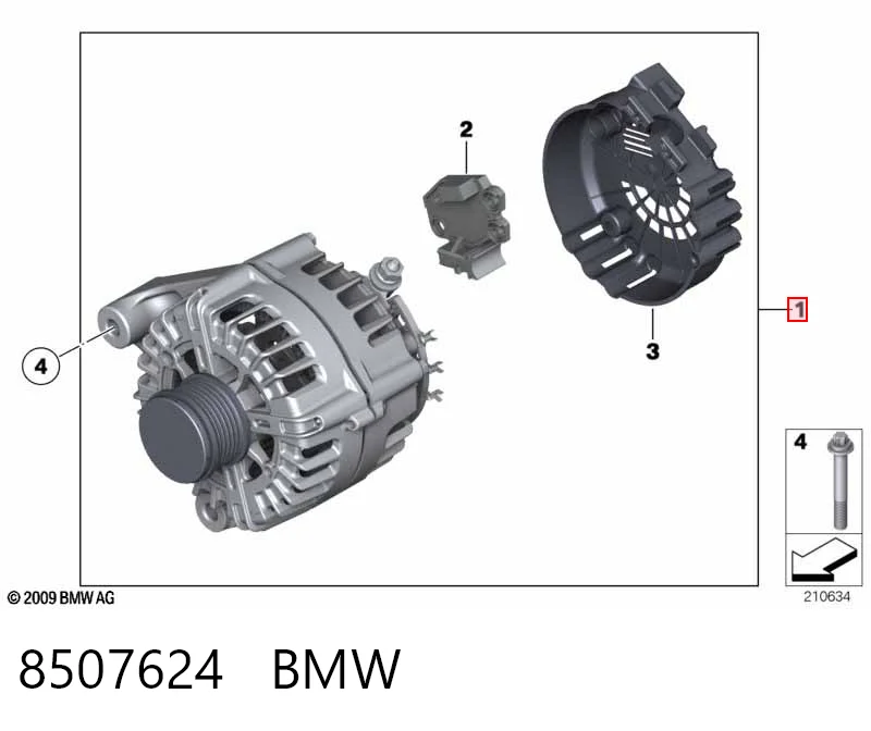 8507624 BMW Alternador de coche