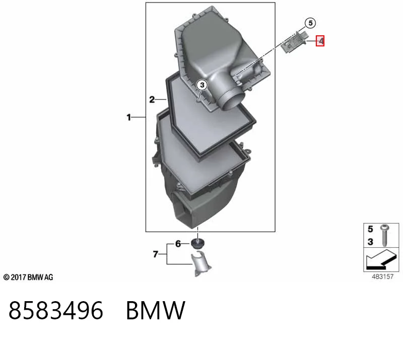 8583496 BMW Sensor de flujo de aire
