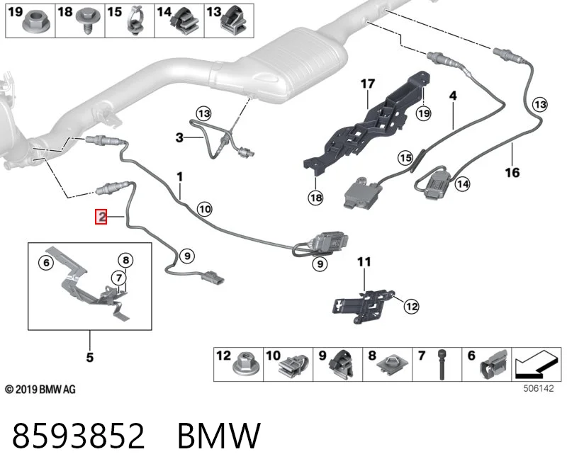 8593852 BMW Sonda lambda (NOx, O2)