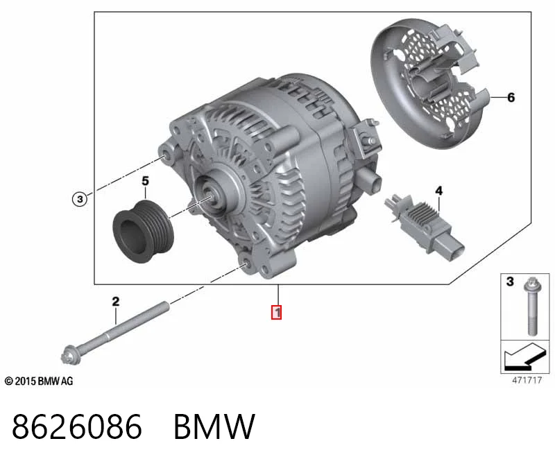8626086 BMW Alternador de coche