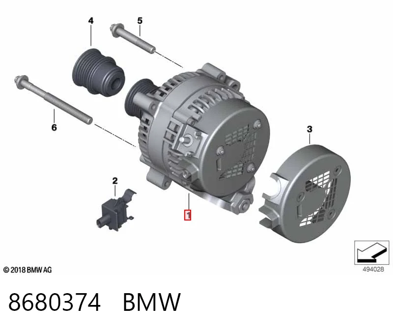 8680374 BMW Alternador de coche