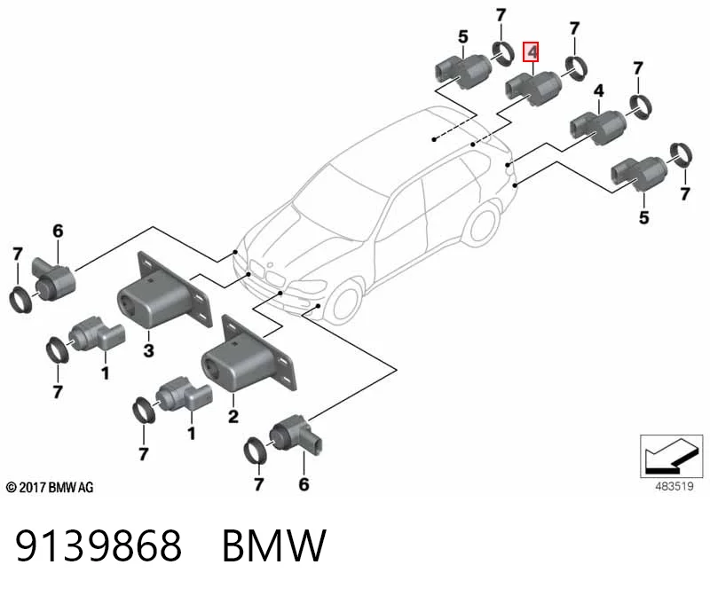 9139868 BMW Packtronic Frontal Lateral