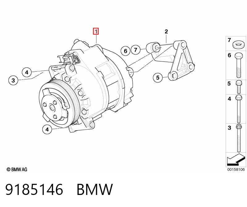 9185146 BMW Compresor climatizador
