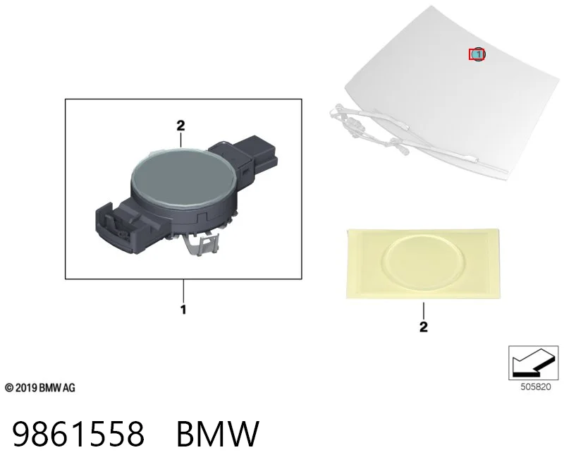 9861558 BMW Sensor de lluvia