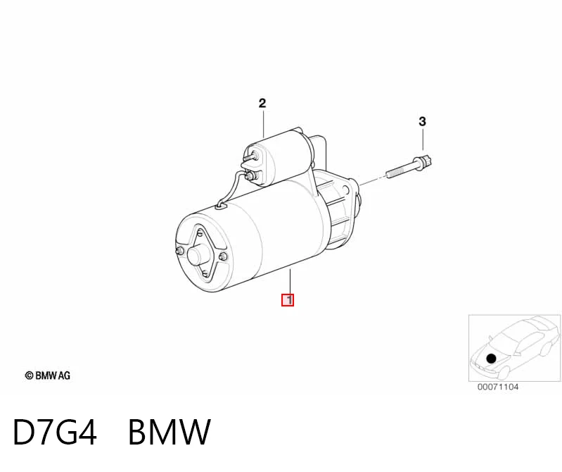 D7G4 BMW Arranque motores
